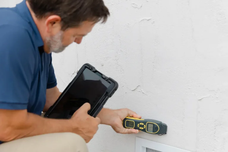 Atlas Labs surveyor testing for asbestos, lead, mold